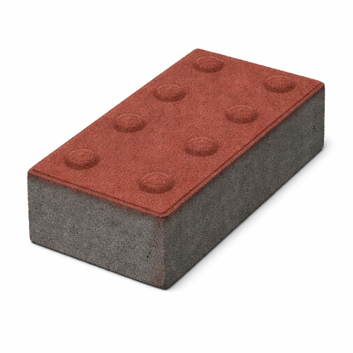 detail Dlažba betonová Semmelrock obdélník 80 mm slepecká červená