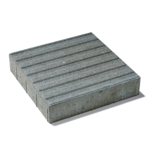 detail Dlažba betonová Semmelrock 80 mm slepecká s vodící drážkou šedá