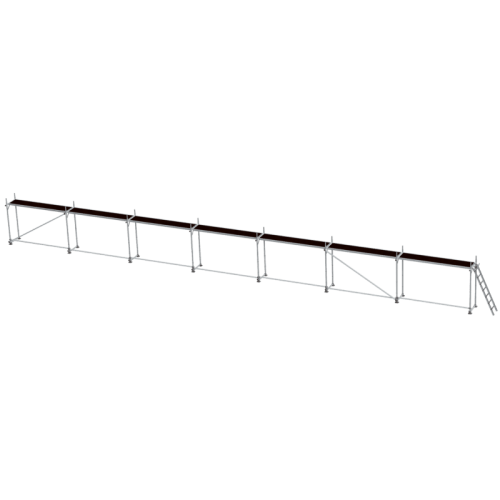 detail Lešení fasádní Jumbo Superflex Pro 1,8×21 m