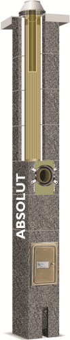 detail Sestava komínová Schiedel Absolut pr. 180 mm výška 7 m připojení 90°