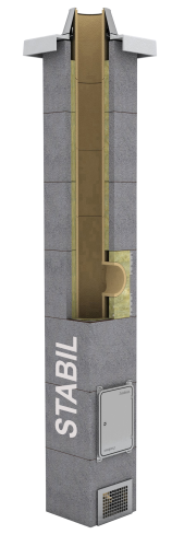 detail Sestava komínová Schiedel Stabil pr. 160 mm výška 7 m připojení 90°