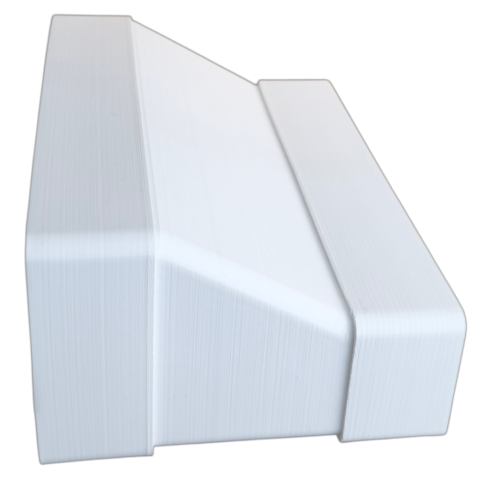 detail Redukce ventilační Haco RP 220×55/220×90 mm plastová