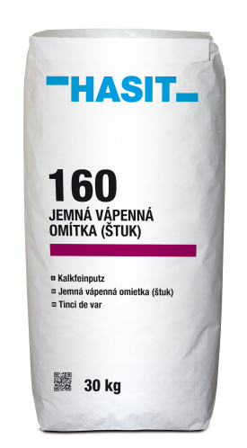 detail Štuk vápenný Hasit 160 Fein-Kalkputz zrnitost 0 - 0,5 mm 30 kg