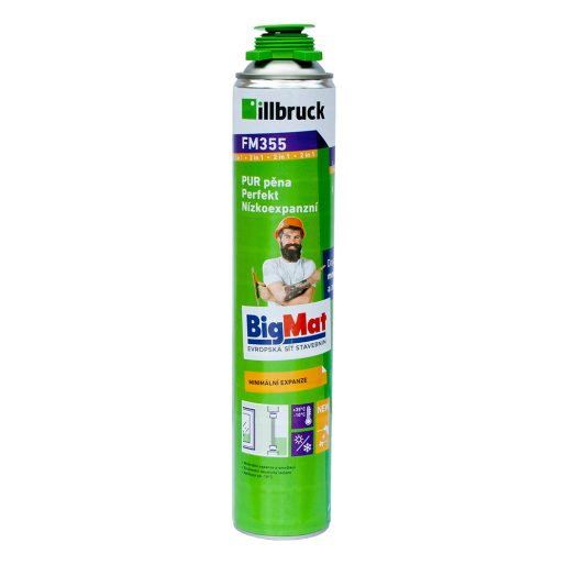 Pěna montážní pistolová nízkoexpanzní illbruck (FM355) BigMat 880 ml