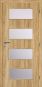 náhled Dveře struktur SMART 17 dub sonoma 90 P oblá hrana boční sklo satinato