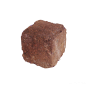 náhled Blok zdicí (stříška) Diton History 70×70×70 mm středová kostka červeno-okrová (480)