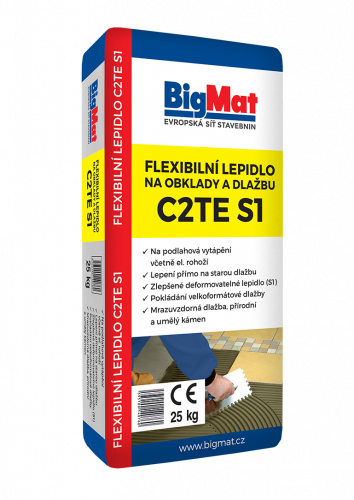 detail Lepidlo flexibilní na obklady a dlažbu C2TE S1 BigMat 25kg