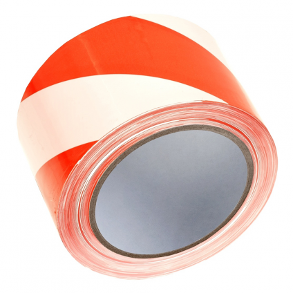 Páska výstražná (nelepicí) červeno-bílá 75 mm/200 m