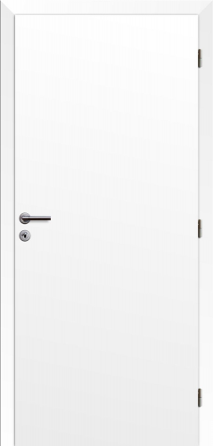 detail Dveře fólie SMART plné bílá 90 P oblá hrana boční