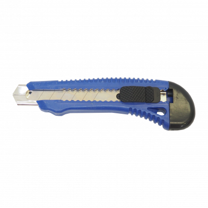 Nůž odlamovací, plastový, s kovovou výztuhou, 18 mm