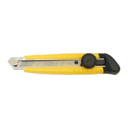 Nůž odlamovací, plastový, s kovovou výztuhou a šroubovou aretací, Leader L-17, 18mm,profi